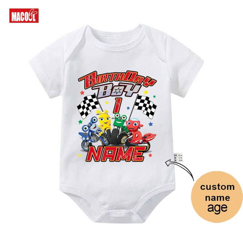 Birthday Boy Shirt Family Matching Outfits Shirt Motorcycle Birthday Girl Shirts Kid Personalized Name 6th 4th 5th 2 3 Years Old