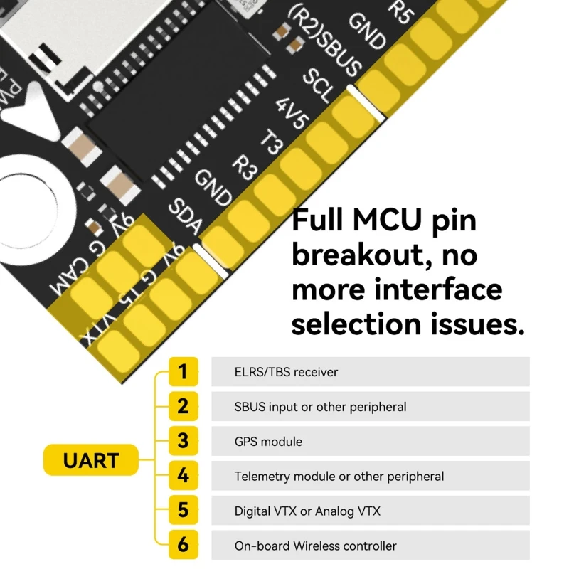 Imagem -03 - Velocidadeybee F405 Mini Controlador de Voo Stack 26s Embutido Compatível com Bluetooth Drone Stack para Fpv Drone Dropship