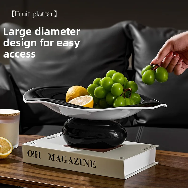 

Light Luxury High-end Draining Fruit Plate, Living Room Coffee Table Snack Placement Plate, Household High-end Fashionable Plate