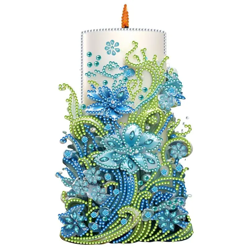 

GATYZTORY DIY Candle and flowers 5D Special Shape Diamond Art Kits for Beginners,Diamond Art Painting Kits for Home Wall Decorat