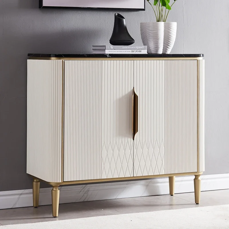 

Modern Entrance Cabinet Shoe Cabinet Curio Italian Simple Storage Cabinet Marble Sideboard