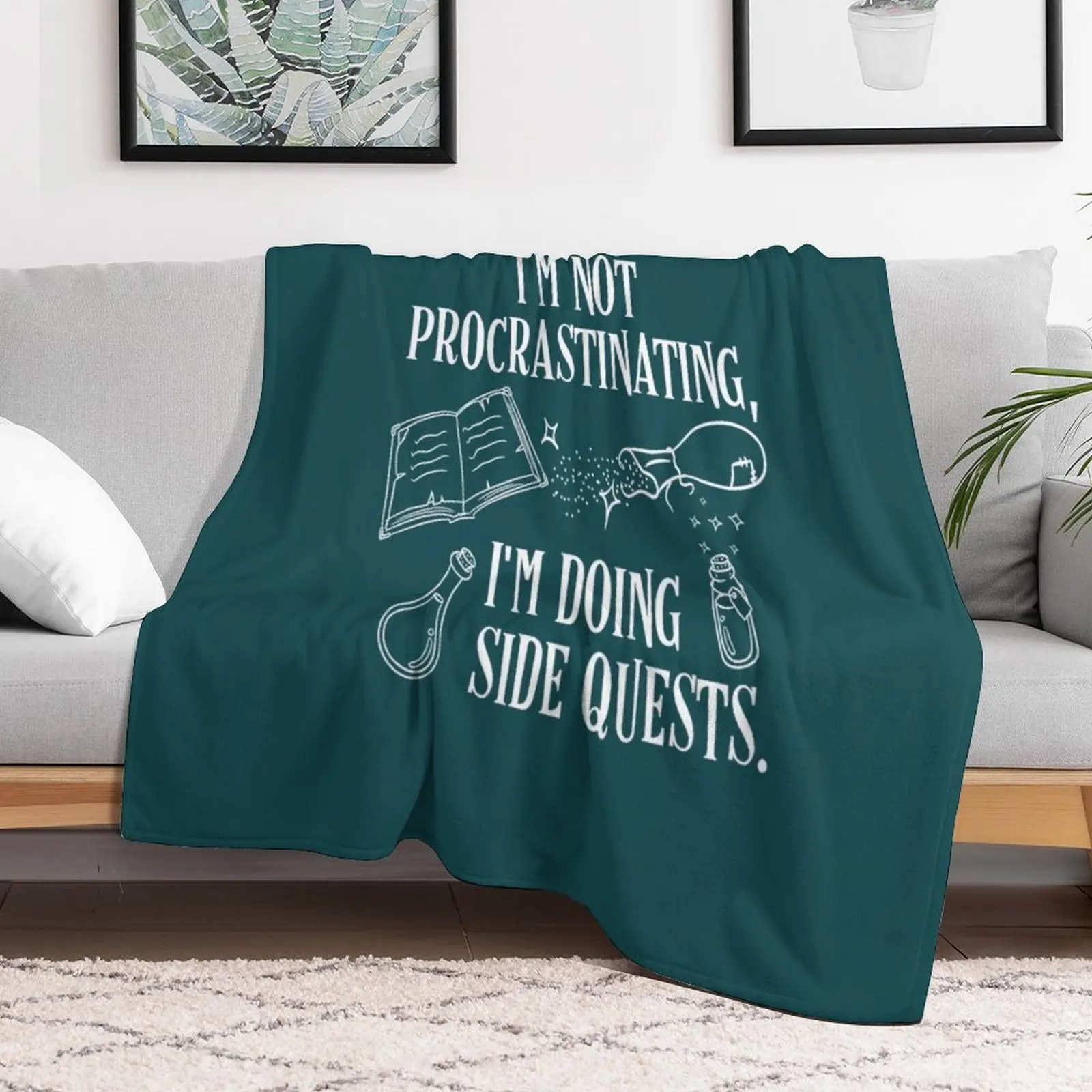 Im not Procrastinating Throw Blanket Personalized Gift funny gift Retros wednesday Blankets