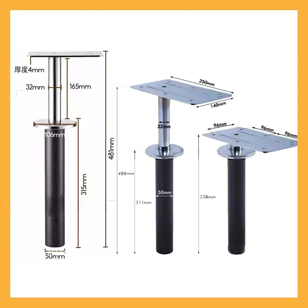 Modern 360 rotating metal hardware bracket can be customized automatic lifting mechanism multi-functional hotel coffee table