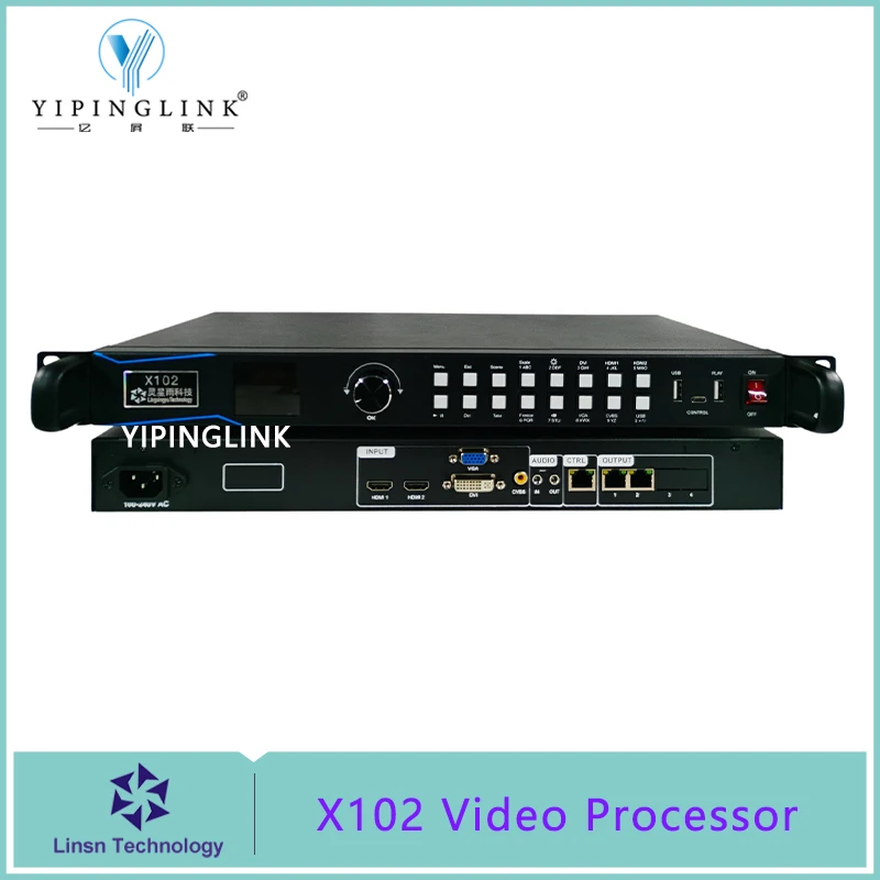 

LINSN X102 video processor instead of X100 HDMI DVI VGA CV input all in one LED display controller with Linsn sending card