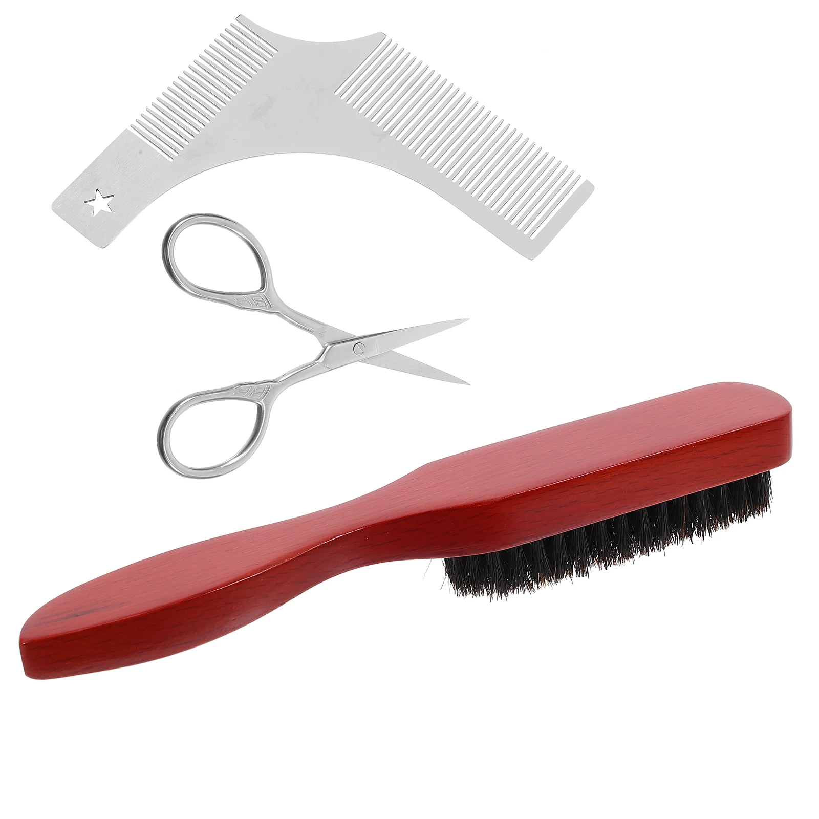 

Beard Brush Set Accessories Regeneration Cleaning Tool Comb Wooden Care Travel Kit Mens Beard Use Quality Material Portable