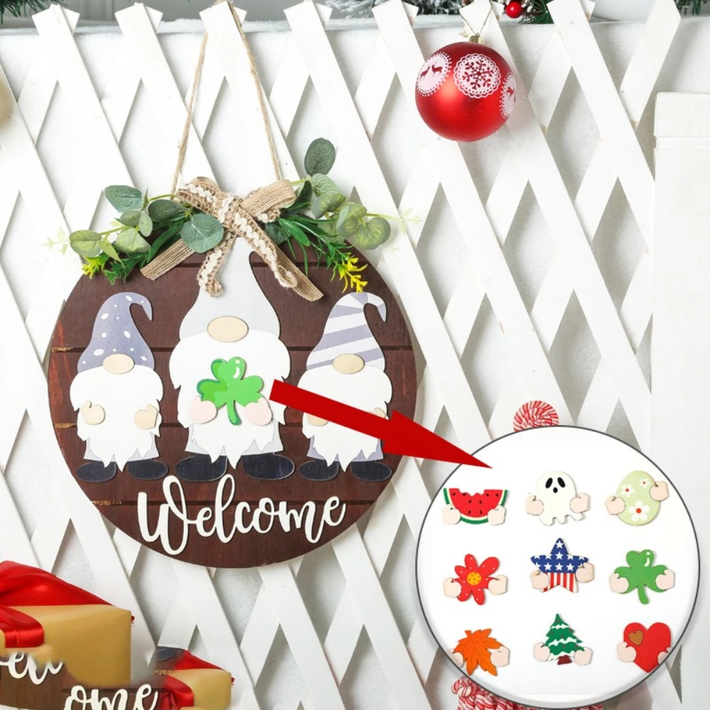 

Rudolph Replaced The House Number Front Door Welcome Sign 2026 Christmas Wooden Door Sign for Garden Farmhouse Home Winter Sign