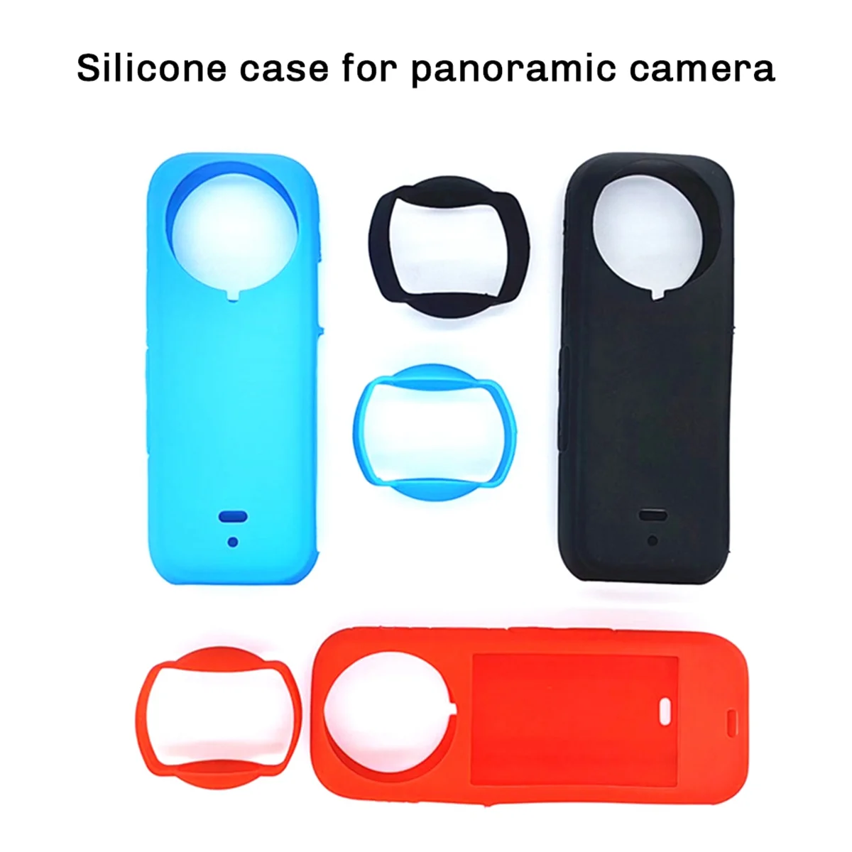 Sportcamera Met Lens Siliconen Hoesje Voor X4 Panorama Body Stofdichte Dropproof All Round Siliconen Case, Rood