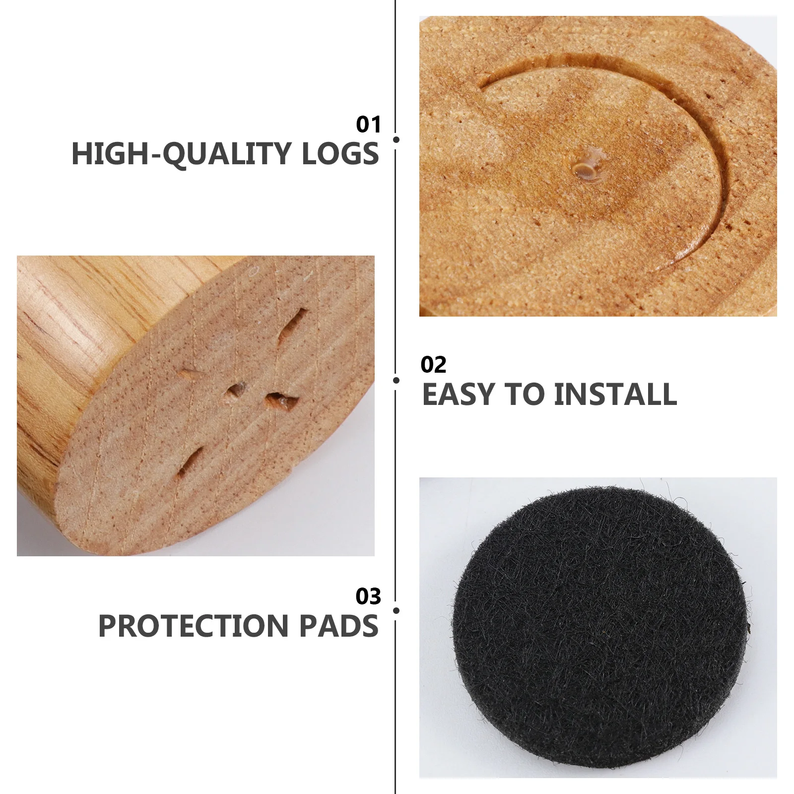 

4 Rubber Legs Oblique Tapered Replacement Feet for Oblique Tapered Table Legs Cabinet Leg Modern Design Long Service