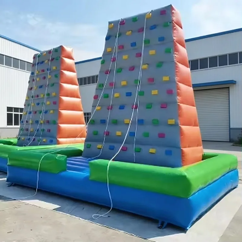 Inflatable Climbing Wall for Adults and Children Indoor & Outdoor Use PVC Material Easy Setup