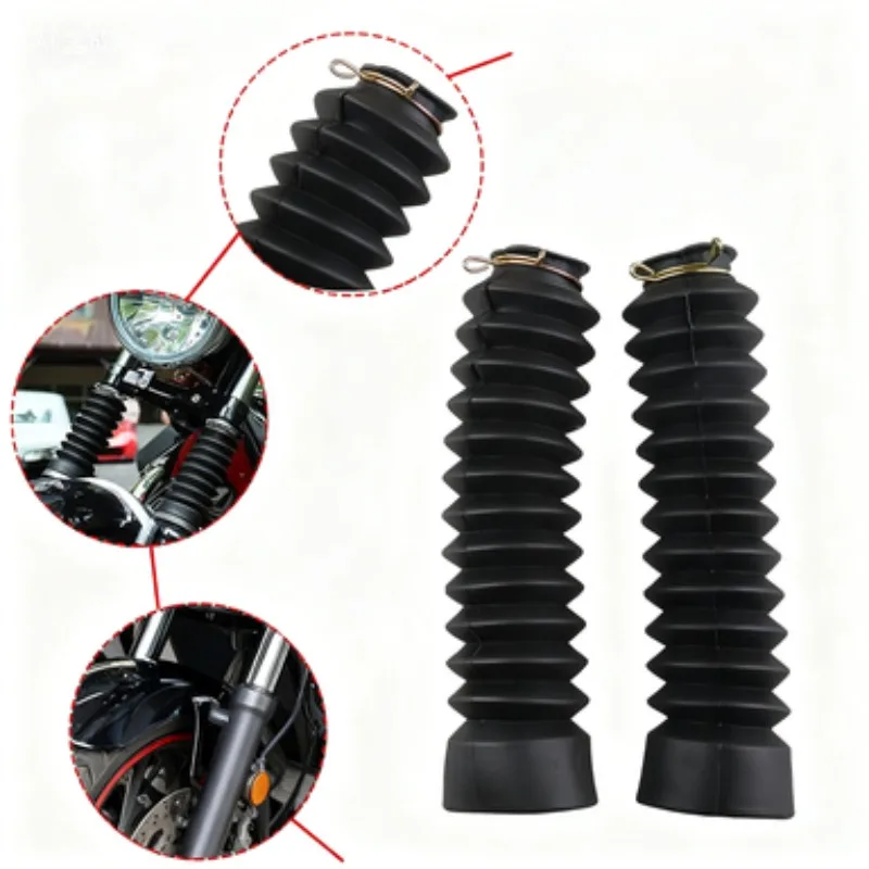 

Motorcycle Modification Parts For Front Fork 12-Segment Long Shock Absorber Dust Cover, Rubber Damper Dust Boot, 30mm