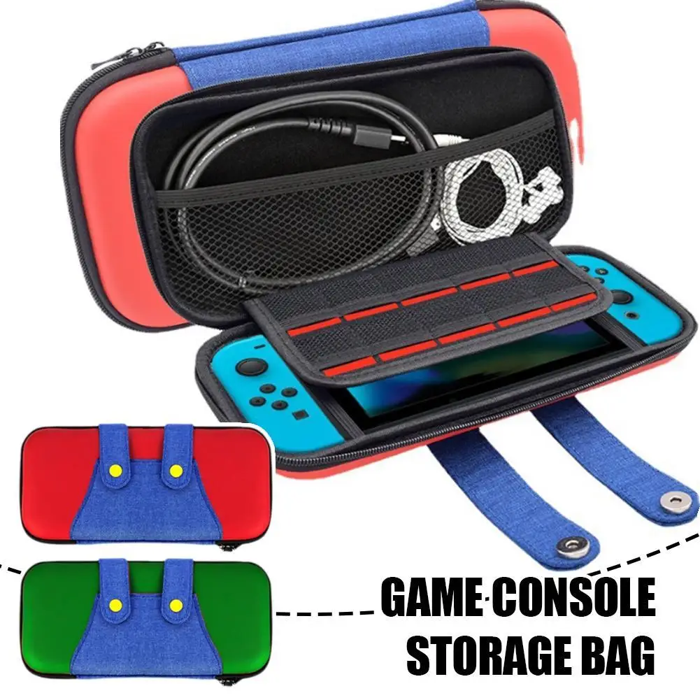 For Switch2 Oxford Cloth Storage Bag With Game Card Storage Anti-fall Dustproof Portable Mario Style Host Handbag For Switch2