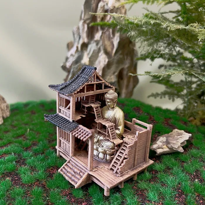 Miniaturowy wystrój krajobrazu akwarium Mini akcesoria do pawilonu skalnego Mikro element dekoracji krajobrazu Starożytna architektura Wystrój domu