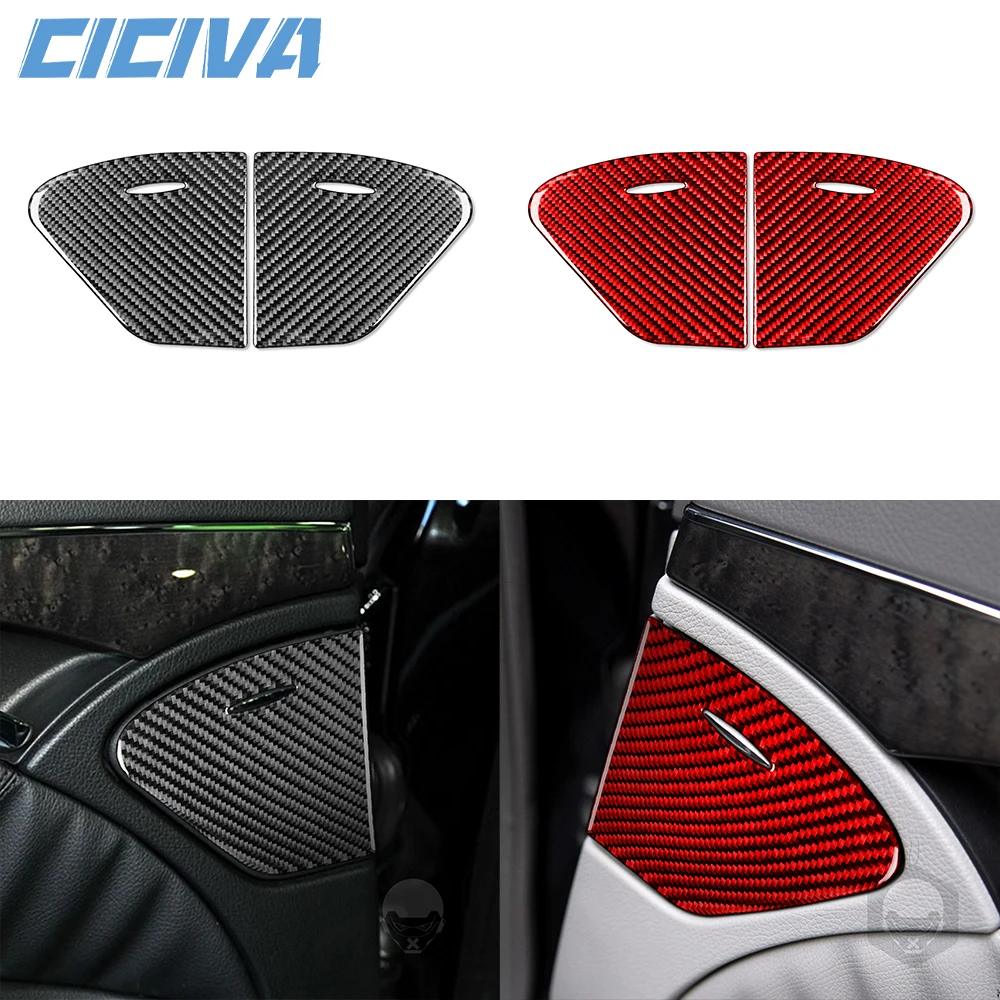 

For Mercedes Benz E-Class W211 2003-2009 Carbon Fiber Back door ashtray Panel Cover Car inside Decoration Accessories Stickers