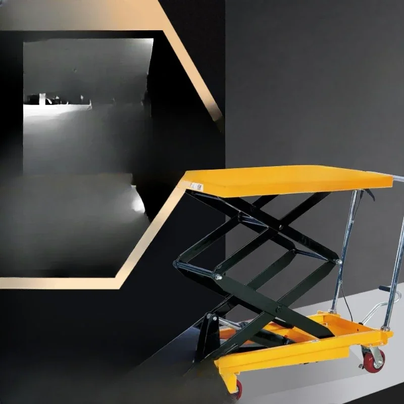 Manual hydraulic scissor lift platform, small scissor cart