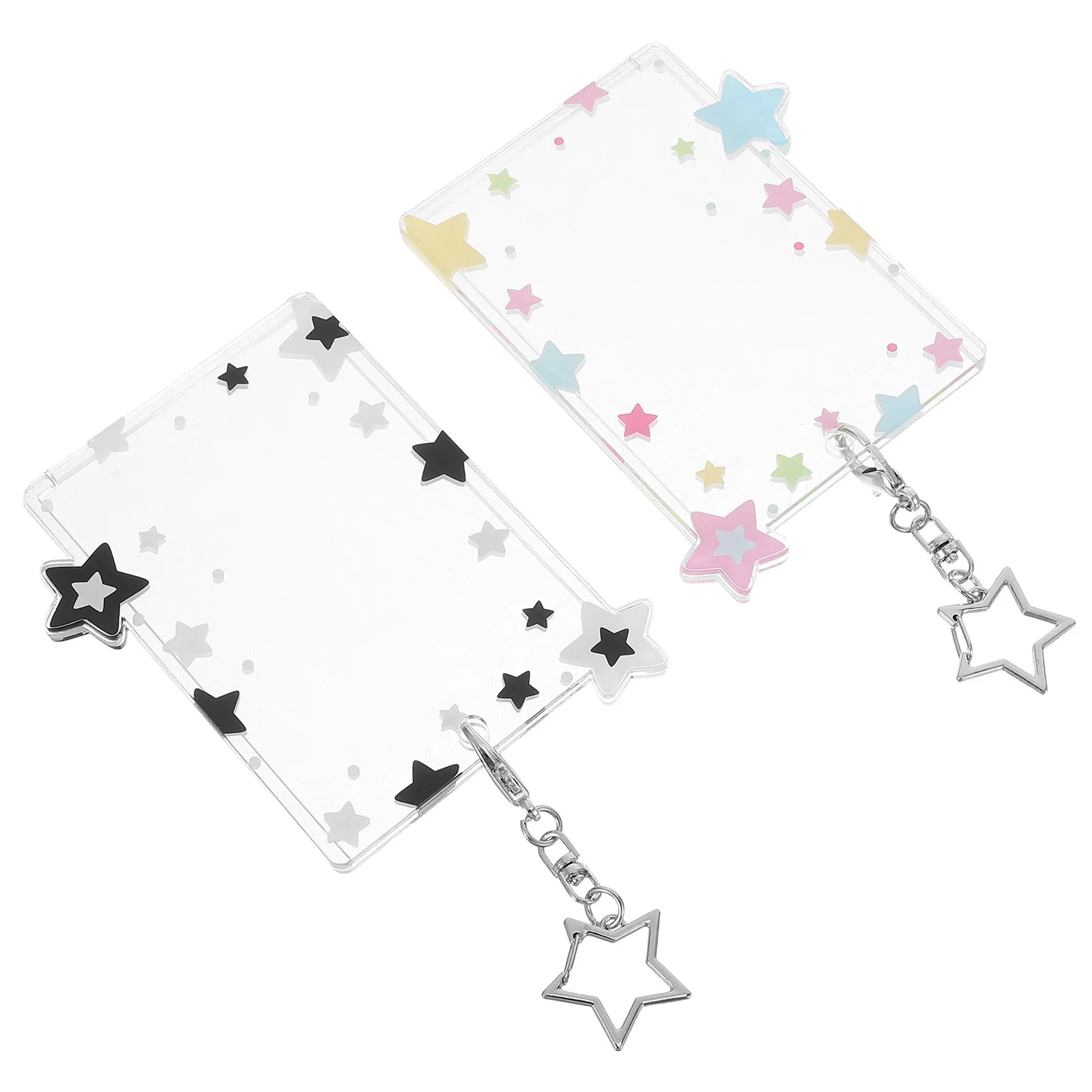 2Pcs Acrylic Photocard Holder Card Sleeve Quick Swap Double Sided Clear Photo Display Wallet Insert Protector