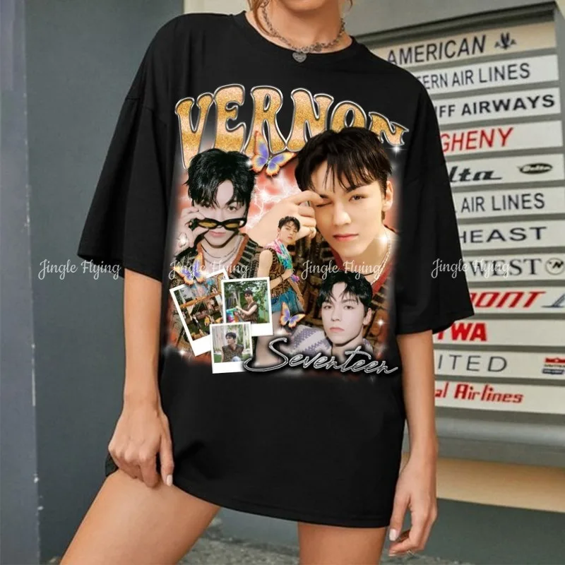 Членники футболок Vernon с рубашкой Seventeenth Heaven, подарки для Carat Svt T Членники футболок Vernon с рубашкой Seventeenth Heaven, подарки для Carat Svt T