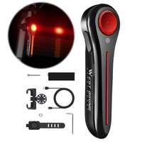 LED Bicycle Smart Brake Sensor Rear Light 6 Gears Road Bike Brake Sensor Light Mountain Bike Warning Light for Outdoor Cycling