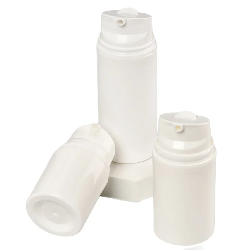 10Pcs 30ml 50ml 80ml 100ml 120ml 150ml White Vacuum Lotion Bottle Empty Plastic Refillable Cosmetic Container Travel Accessories