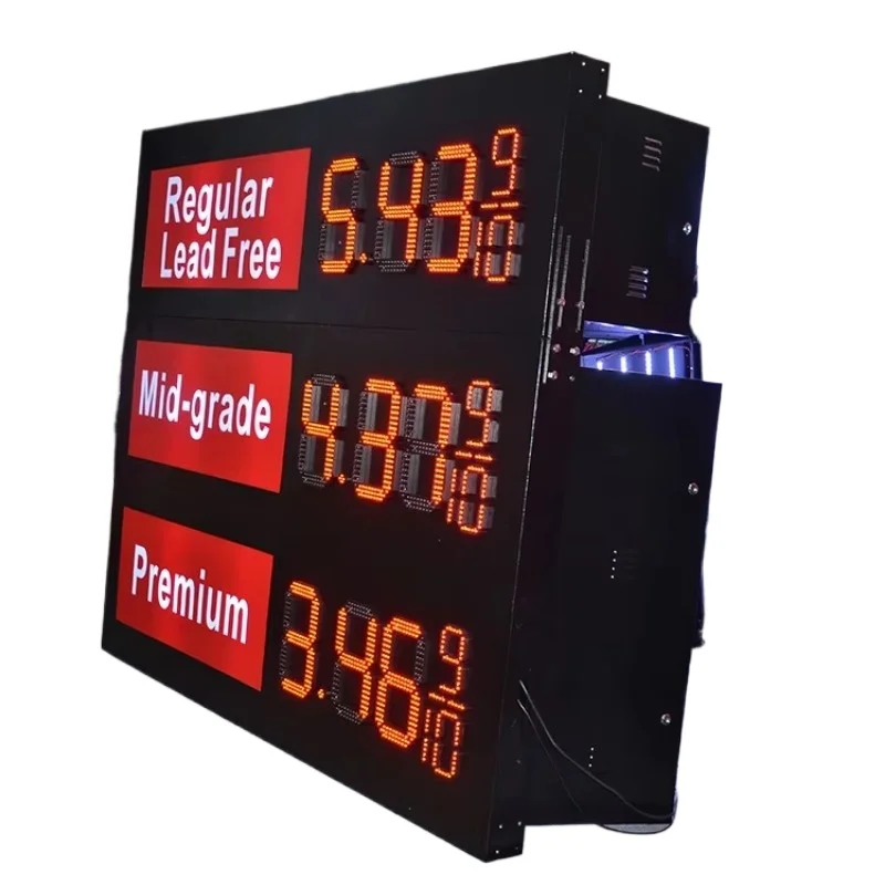 Tablero digital para exteriores, señal de gas, gasolinera, precio de aceite, pantalla digital, pantalla luminosa, combustible