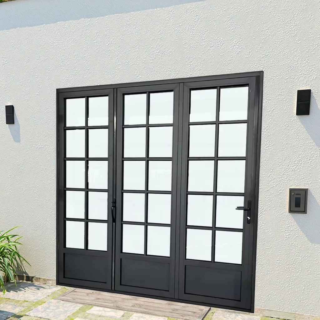 Accordion Bifold Door Exterior Aluminum Double Low-E Tempered Glass Folding Patio Doors Entry Villa FiberglassCustomizable