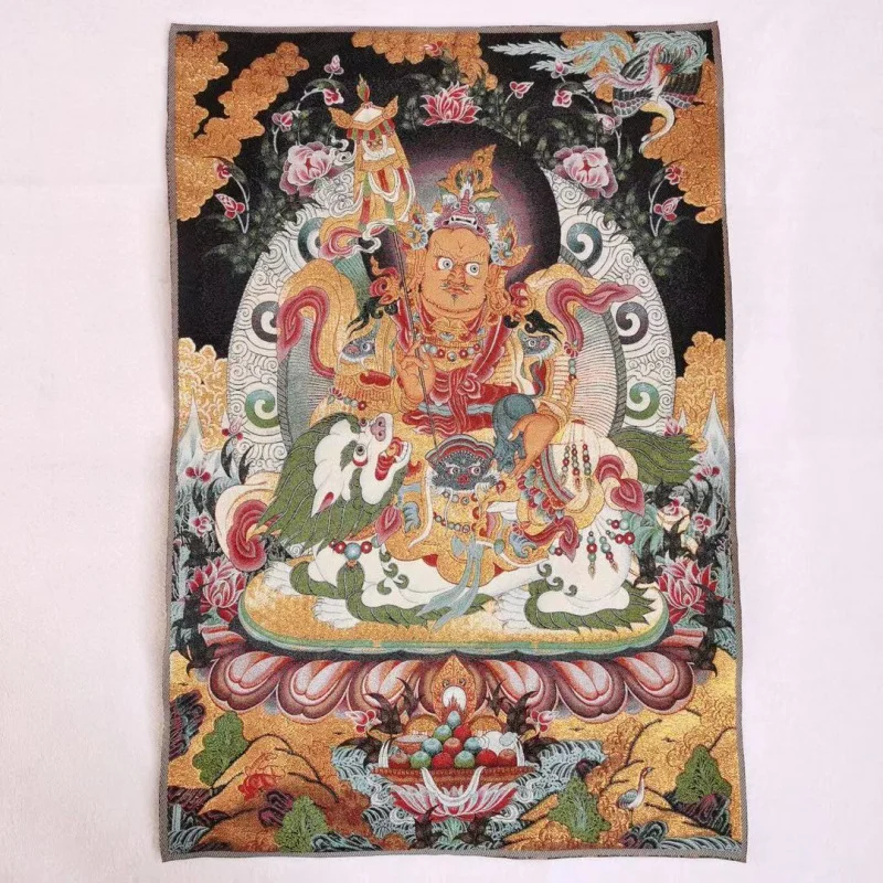 Factory Wholesale Vintage Brocade Thangka Embroidered Painting Tibet Gold Calligraphy and Painting Brocade 7 Optional