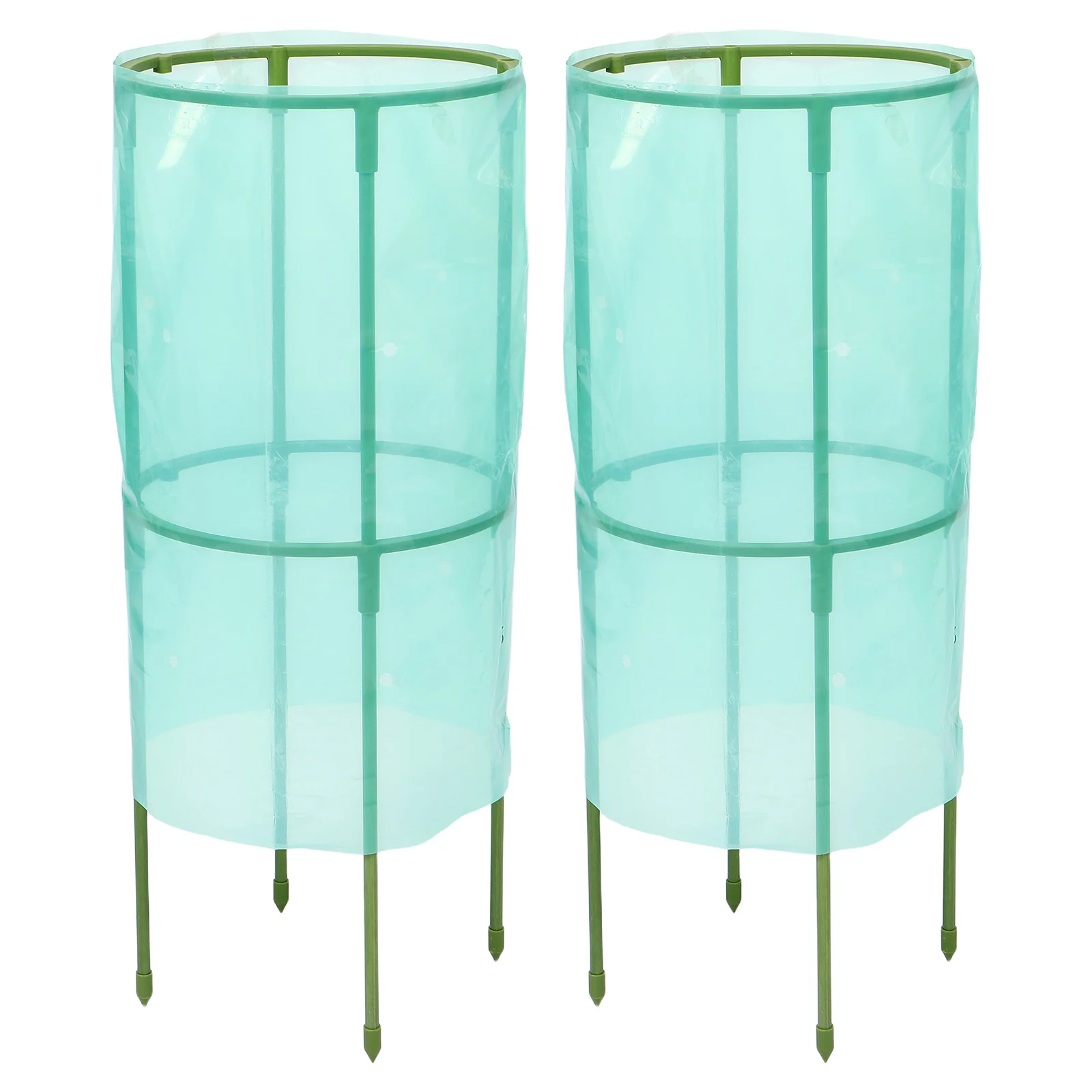 

2 шт. Защитная пленка для растений от заморозков, прозрачная пластиковая пленка для огородов, защита для приподнятых грядок, складная конструкция