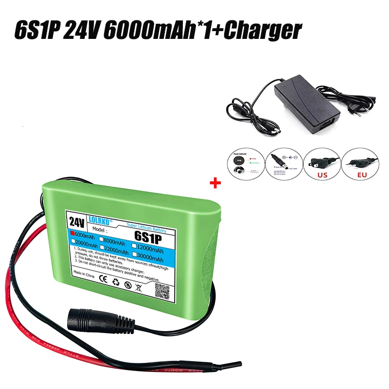 6S1P 25.2V 6000mAh Lithium-ion Rechargeable Battery Pack, Suitable for Power Supply of Electric Toys, Electronic Products, etc