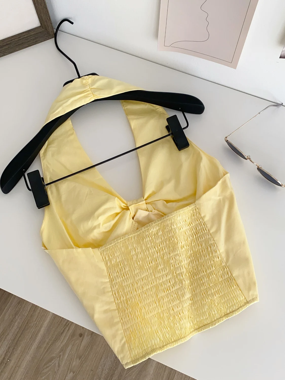 

Ele mat Pure Color ter Ne Tube Top Women's Summer Knot ort Bal Design Sli Trendy Top