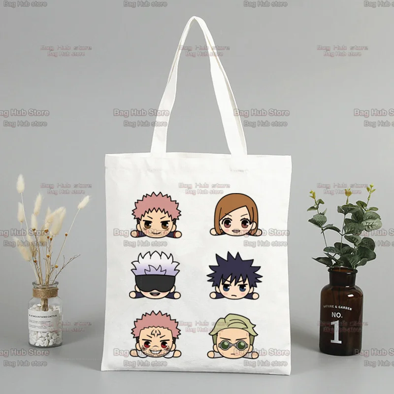 Jujutsu Kaisen Eco Shopping Bag, Reciclar Saco, Tote Reutilizável, Totes personalizados