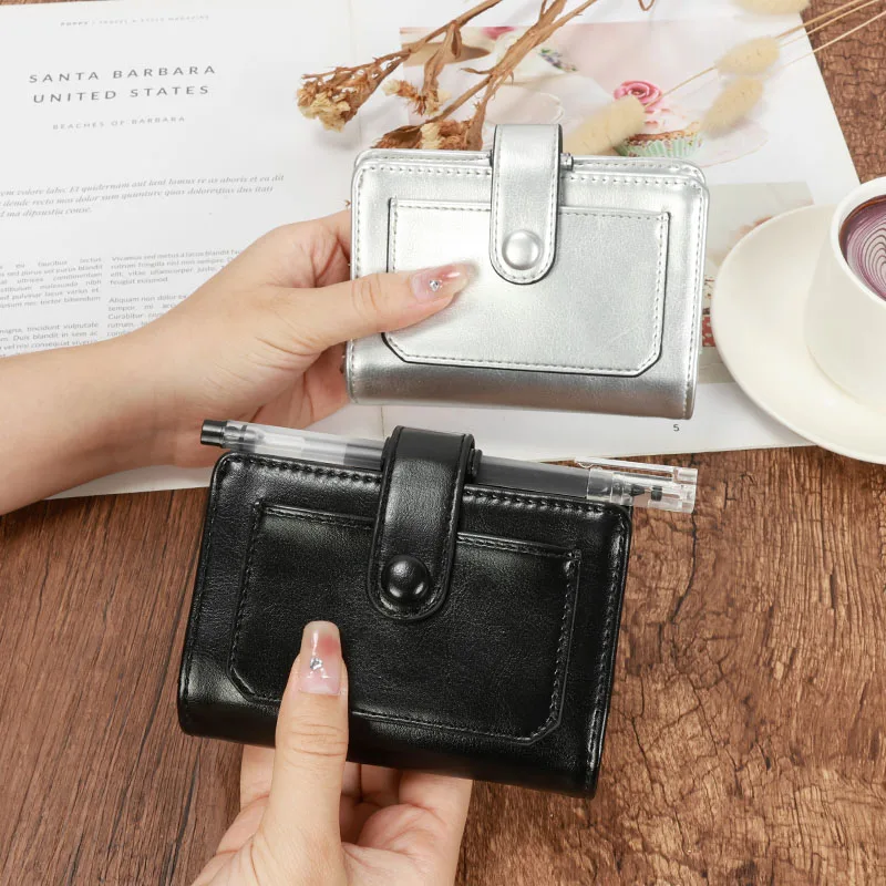 M5 A8 Leather  Mini Notebook Portable  Loose-Leaf Hand Book 5 Ring Metal Binder Planners Organizer Diary Journal Wallet