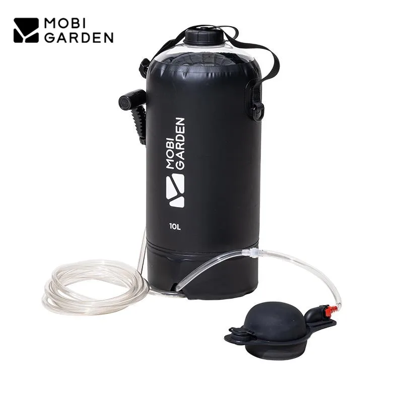 MOBI GARDEN Outdoor Camping Water Bag Simple Solar Heating Foot-Operated Air Pump Shower Bath Bag 10L/20L Oversiz Large-Capacity