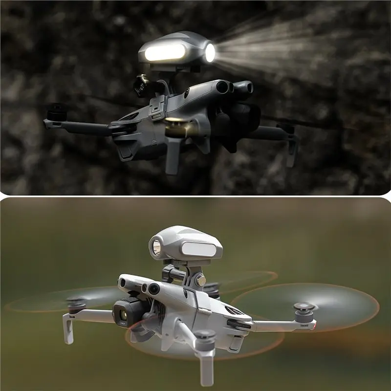 Y47A Top Bracket Searchlight Mount for DJI Mini 5 Pro Flashlight Clamp Holder Sports Camera Adapter