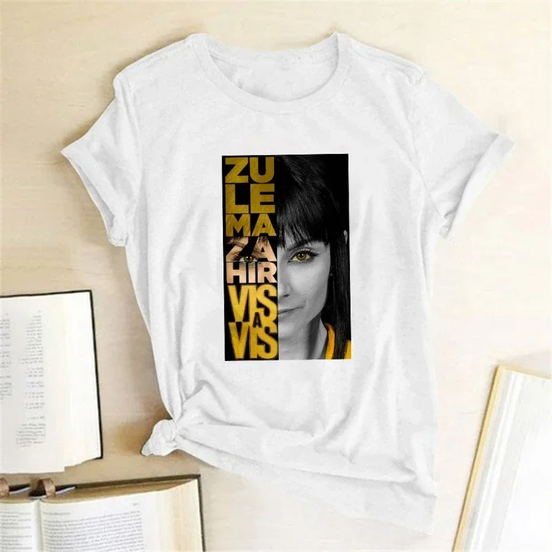 Zu Le Ma Za T-shirt Hir Vis A Vis girl T-shirt Casual Short Sleeve Summer TV Series Tee Shirt Female Ropa De Verano Mujer 2024