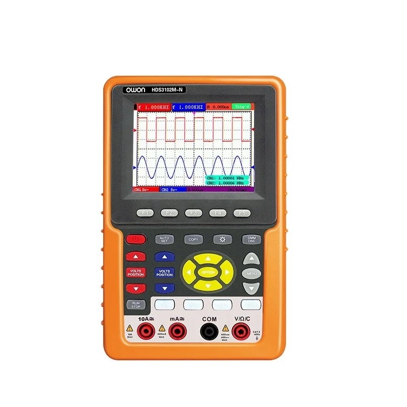 Owon handheld oscilloscope dual-channel 100Mhz 1Gs/s  HDS3102M-N small portable automotive repair multimeter