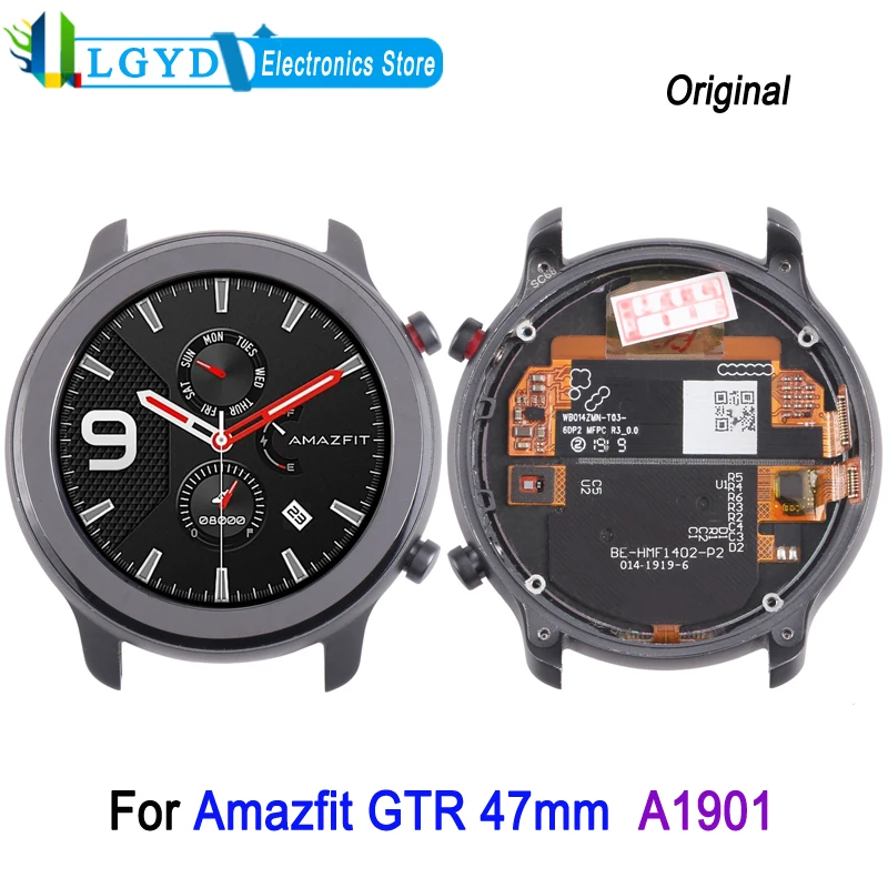 

1.39'' AMOLED LCD Screen with Frame For Amazfit GTR 47mm A1901 Watch Display and Digitizer Full Assembly Repair Spare Part