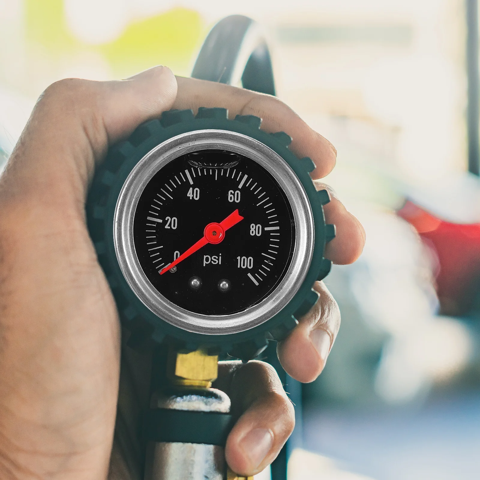 Pressure Gauge 1/8Npt 0-100Psi High Sensitivity Fuel System Testing Tool For Car Engine Diagnostic Use