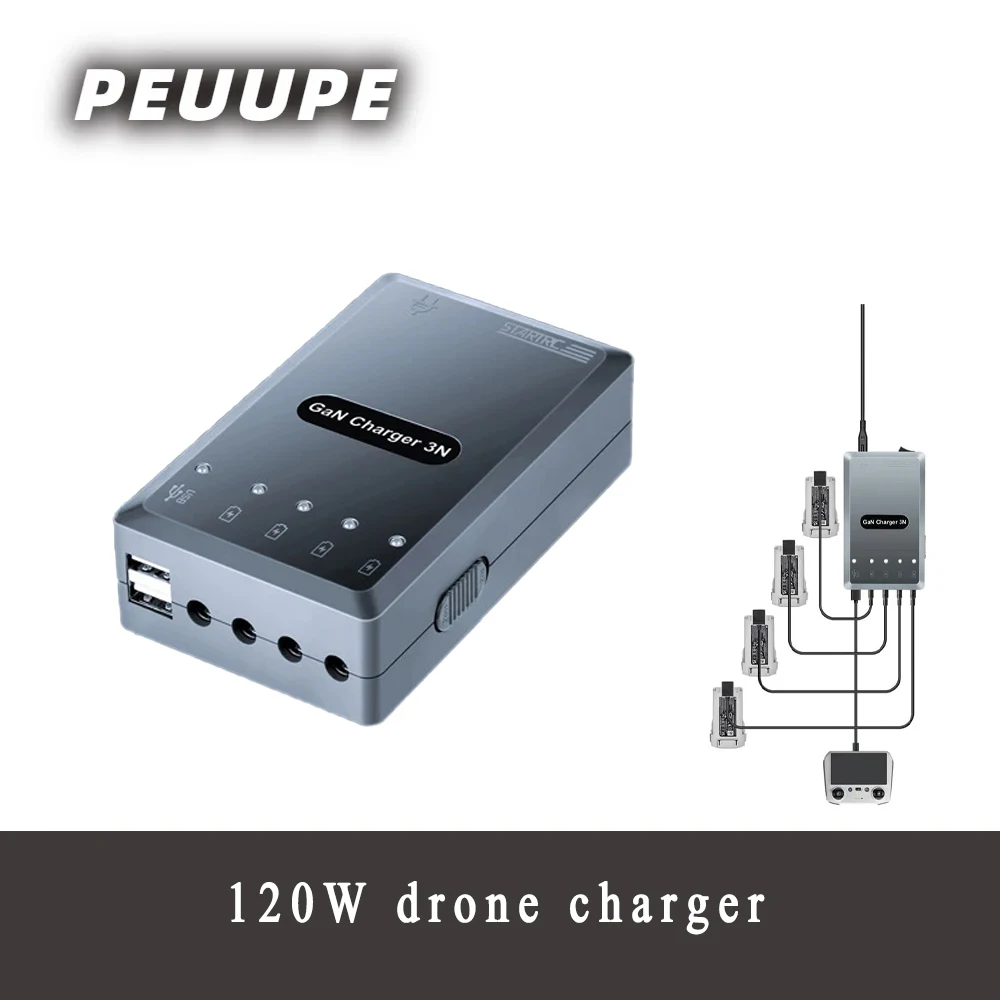 

Drone Charger For DJI Mavic 3 Charger Mavic 3 Pro Battery Smart Butler 120W 1-in-4 Butler