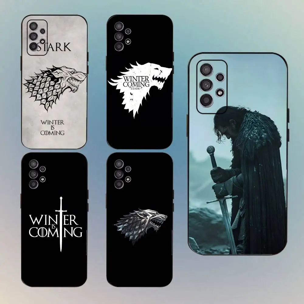 

Winter Coming Stark Phone Case For Samsung Galaxy A13,A21s,A22,A31,A32,A52,A53,A71,A80,Soft Black Shell