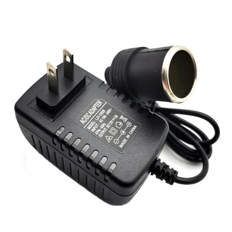 Auto Lighter Plug Adapter AC To DC Car Adapter Stable 12V Converter Safe Plug Cable for Recorder Vacuum Cleaner