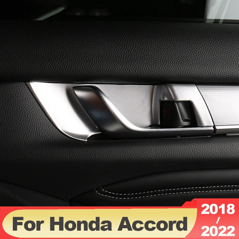 Car Accessories For Honda Accord X 10th 2018 2019 2020 2021 2022 Hybrid ABS Carbon Fiber Door Handle Bowl Cover Trim Stickers