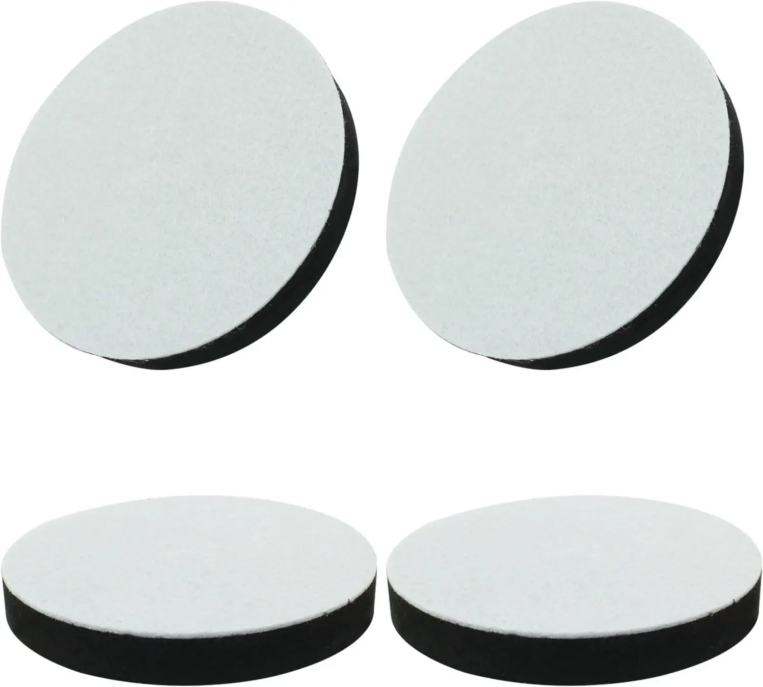 

4 Pcs Round Furniture Bed Risers, Self-Adhesive Sofa Tables Risers Adds 1/2 Height with Felt Pad (Black, 4.72 Width)