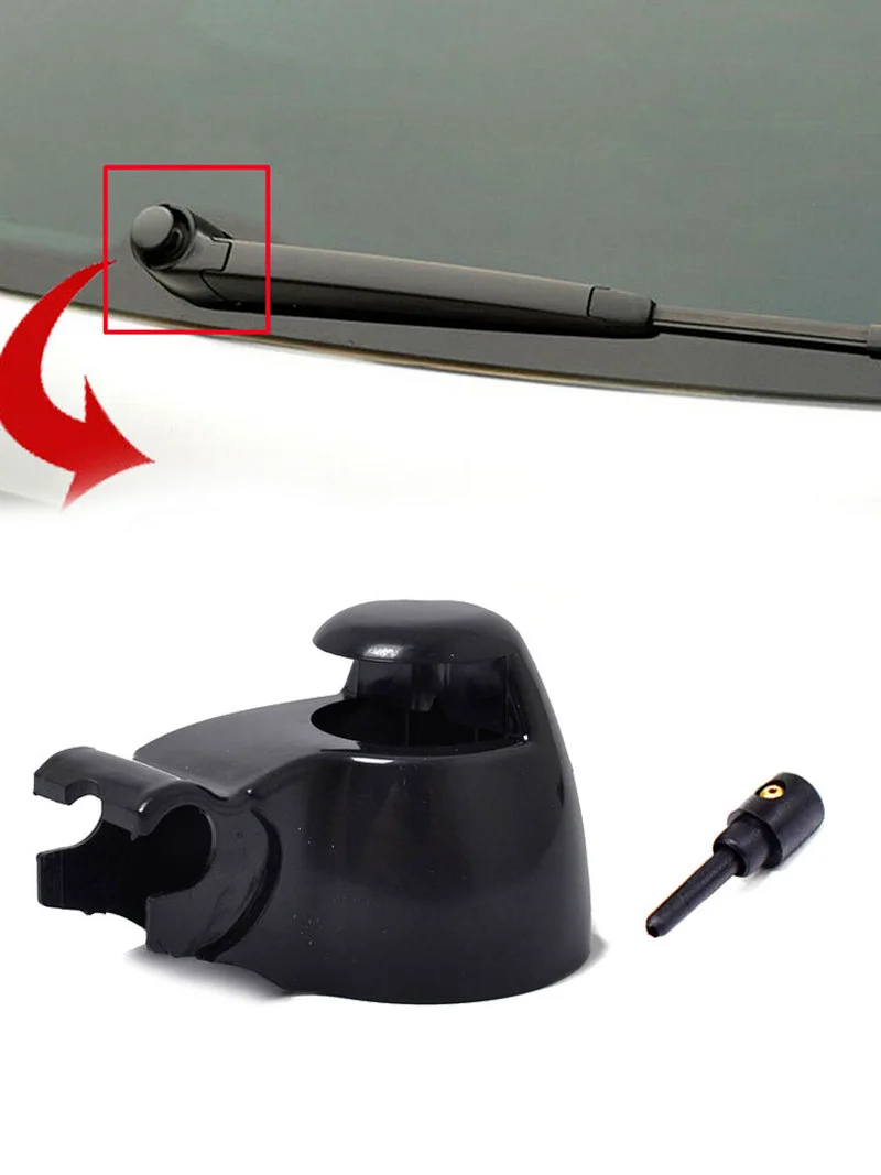 

Car Rear Wiper Arm Cap Cover Wiper Washer Nut Nozzle Jet Black Accessories for VW Polo Bora Caddy Golf Lupo Passat Sharan Touran