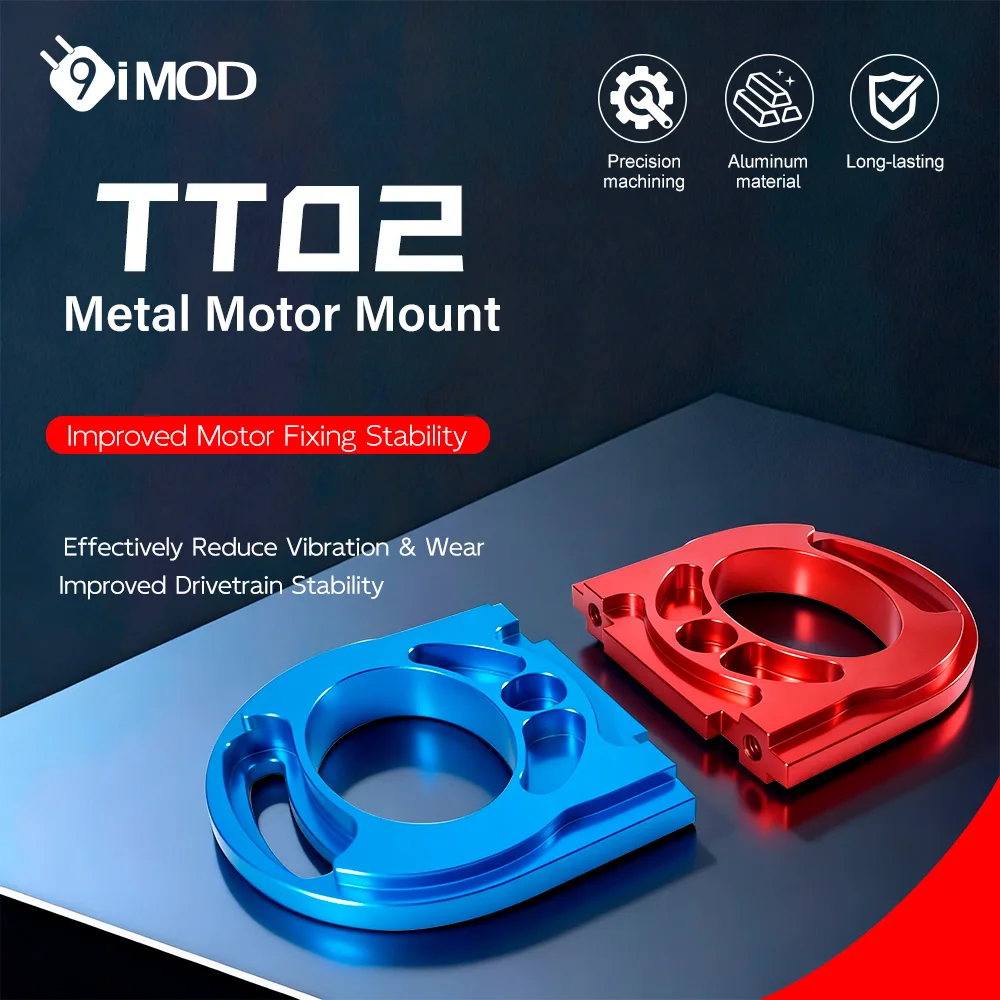 9IMOD TT02 Metal Motor Mount for TT02 TT01 1/10 RC Touring Car Upgrade