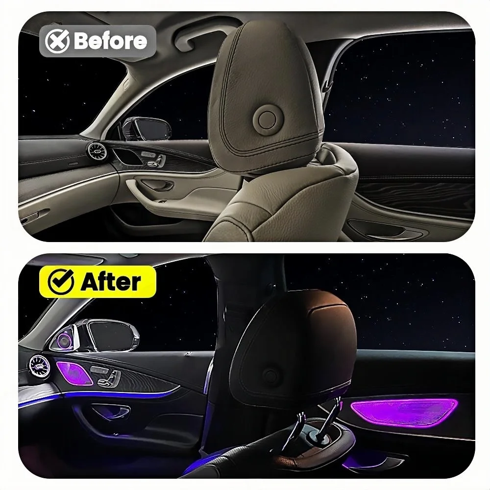 64 Colors Car Doors Speaker Cover Ambient Lighting Car accessories Up For  Benz CLS-Class W257 C257 2018-2023 New LED