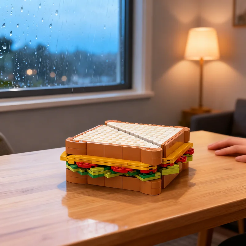 432pcs MOC Sandwich Model Building Blocks Christmas Gifts Idea Birthday Assemble Brick 3D Education Creative Display Collection