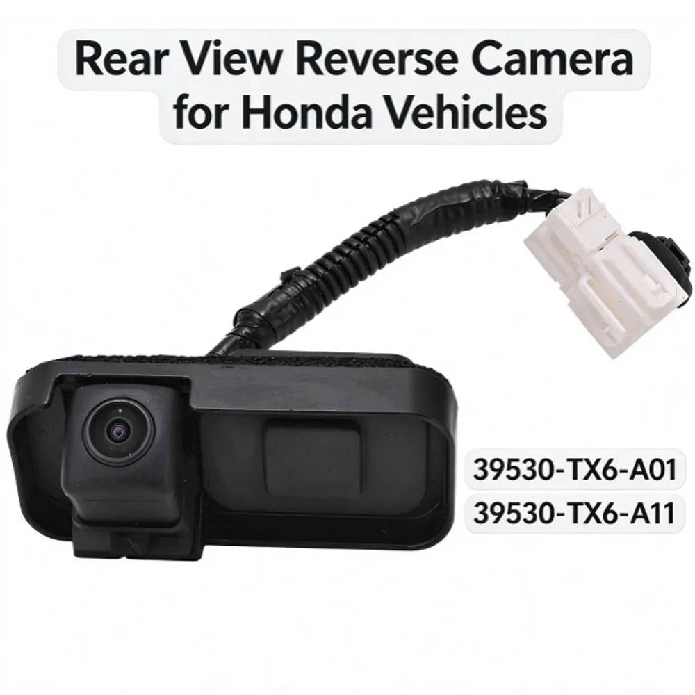 Rear View Backup Reverse Parking Assist Camera Compatible for Acura ILX 2016 For Honda, Replacement 39530-TX6-A01 39530-TX6-A11