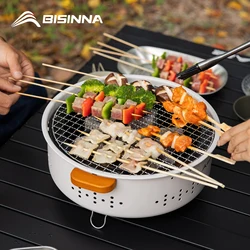 BISINNA Outdoor Fire Pit, Home Multi-funcationcl Fire Pits BBQ Grill na kemping, piknik, ognisko