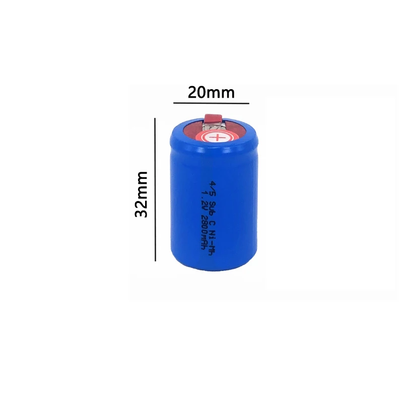 Sub C Rechargeable Lithium Flange Welding 4/5sc High Discharge Ni-mh Batteries Cell With Tab For Flashlight Power Too