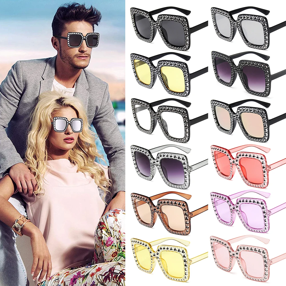 Retro V400 Big Square Frame Eyewear Óculos de sol quadrados Óculos de sol Óculos de sol grandes