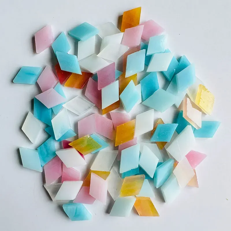 

50g taobao Clear Glass Mosaic Tiles Multi Color Mosaic Piece Mosaic Making for DIY Craft Decoration Arts Home Wall 180